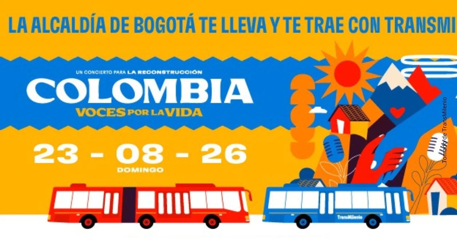 TransMilenio tendrá operación especial para el concierto ‘Voces por la vida’: Así funcionará  
