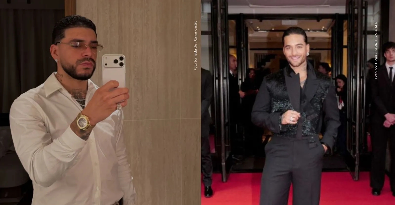 Orgullo colombiano: así vistieron Ryan Castro y Maluma durante la Semana de la Moda Masculina de París