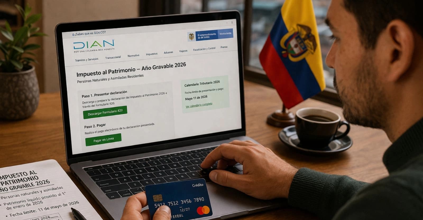 ¿Quiénes deben pagar el impuesto al patrimonio en Colombia en 2026 y desde qué monto aplica?