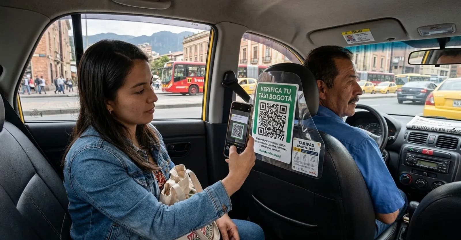 Taxis de Bogotá tendrán código QR para verificar datos, tarifas y calificar el servicio: Así funcionarán