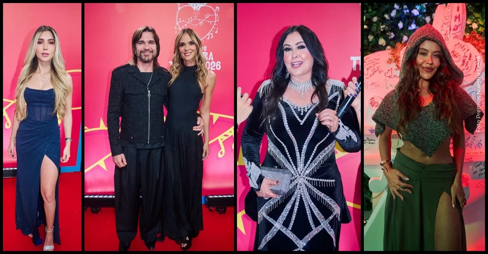 Juanes y Karen Martínez en la alfombra roja de Premios Nuestra Tierra 2026