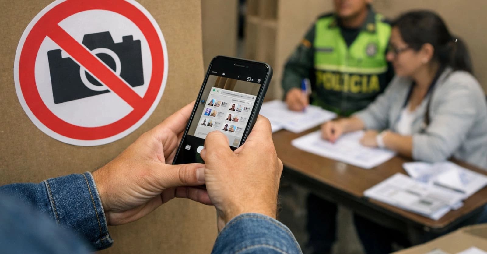 ¿Te pueden multar por fotografiar el tarjetón al votar? Esto advierte la Registraduría.