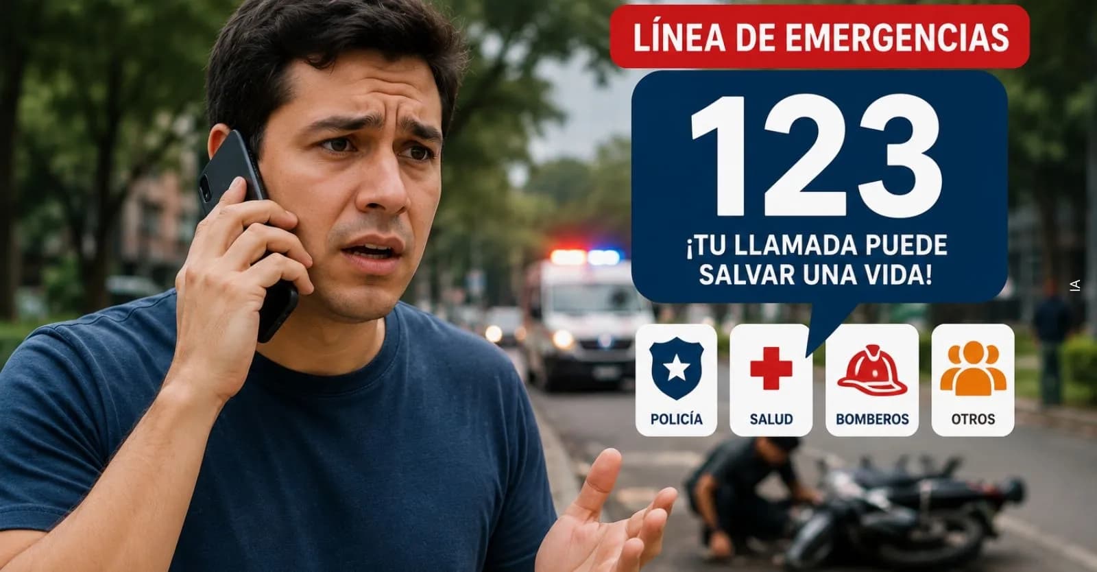 ¿Cuándo llamar a la línea 123 y en qué casos puede ayudar ante una emergencia?