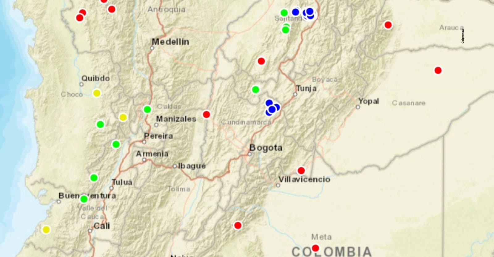 Hoy 22 de febrero, Colombia vivió sismos en diferentes departamentos: ¿Dónde?