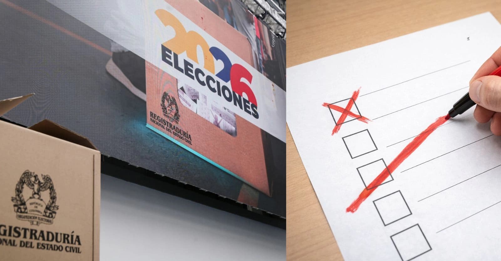 Así se verá el tarjetón de las elecciones presidenciales 2026: orden de candidatos.