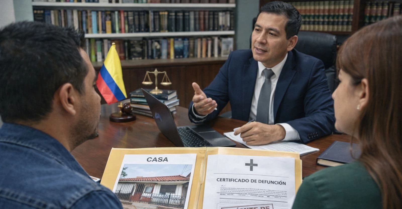 ¿Cuánto tiempo puede una casa seguir a nombre de una persona fallecida en Colombia?