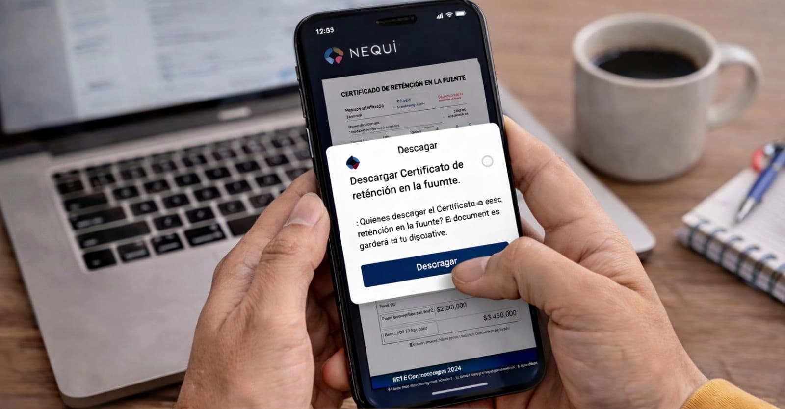 ¿Cómo descargar el certificado de retención en la fuente desde Nequi?: paso a paso