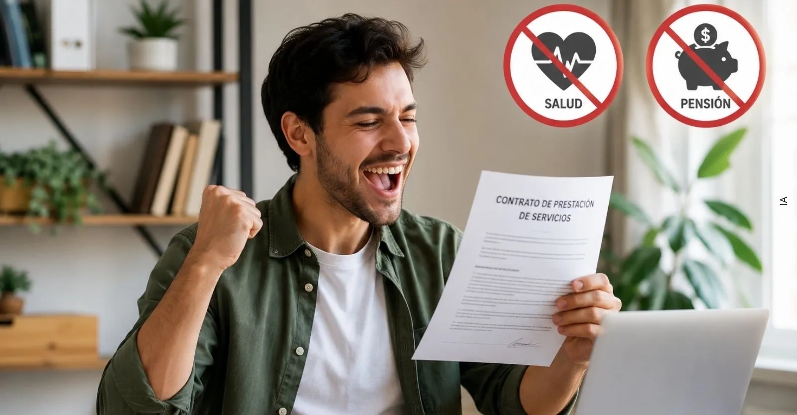 ¿Qué trabajadores con contrato por prestación de servicios NO deben pagar aportes a salud y pensión en Colombia?
