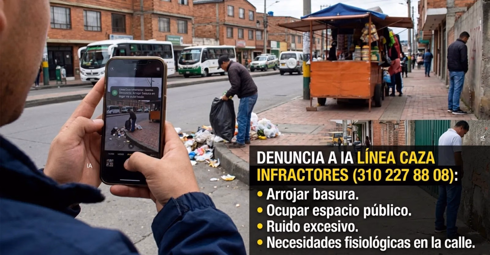 Así puedes denunciar a un infractor del espacio público en Soacha