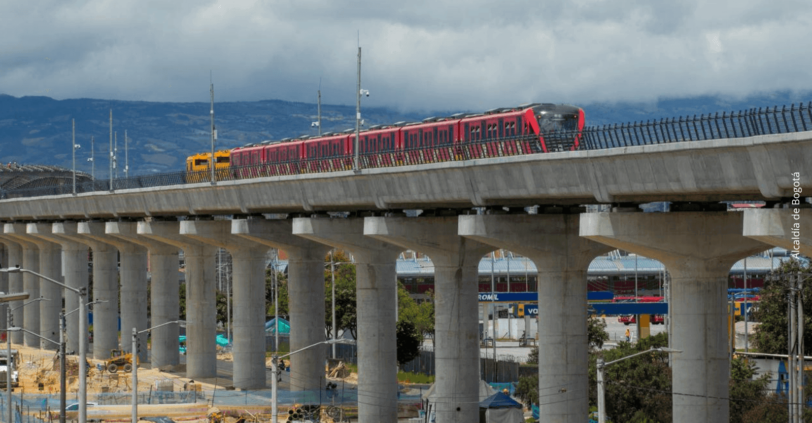 FOTOS: Metro de Bogotá, por primera vez rueda en el viaducto ¡Ya está en pruebas!