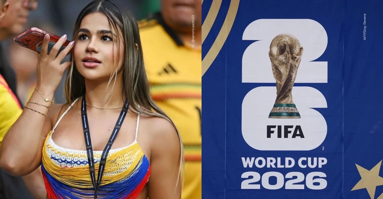 La novia del Mundial 2026: Verónica Soto, la colombiana que conquistó las cámaras del Mundial FIFA 2026