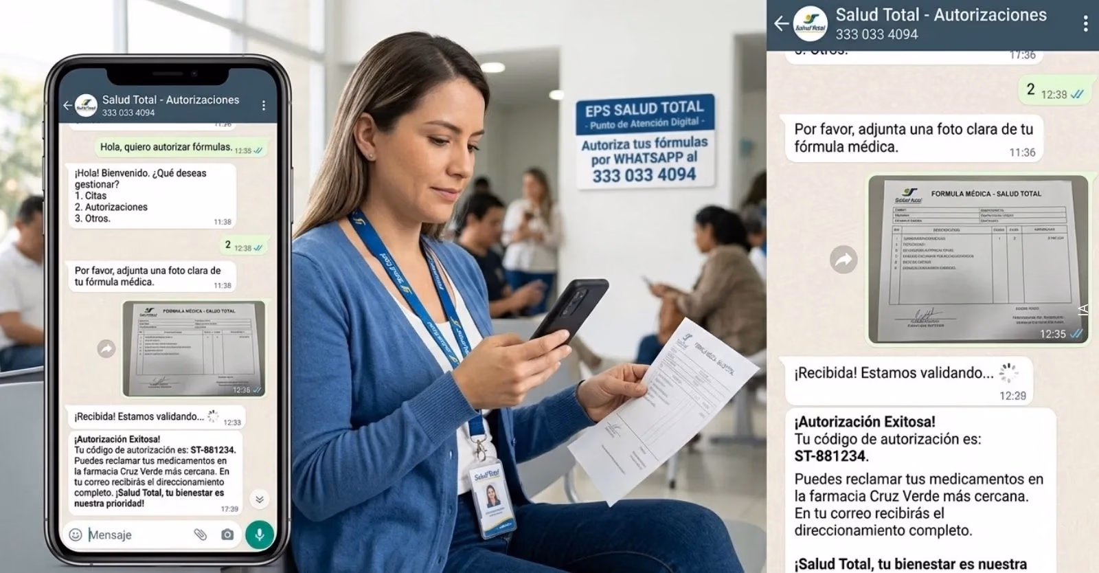 Salud Total EPS habilita canal de atención por WhatsApp para los afiliados que necesitan tramitar autorizaciones: ¿Cómo funciona?