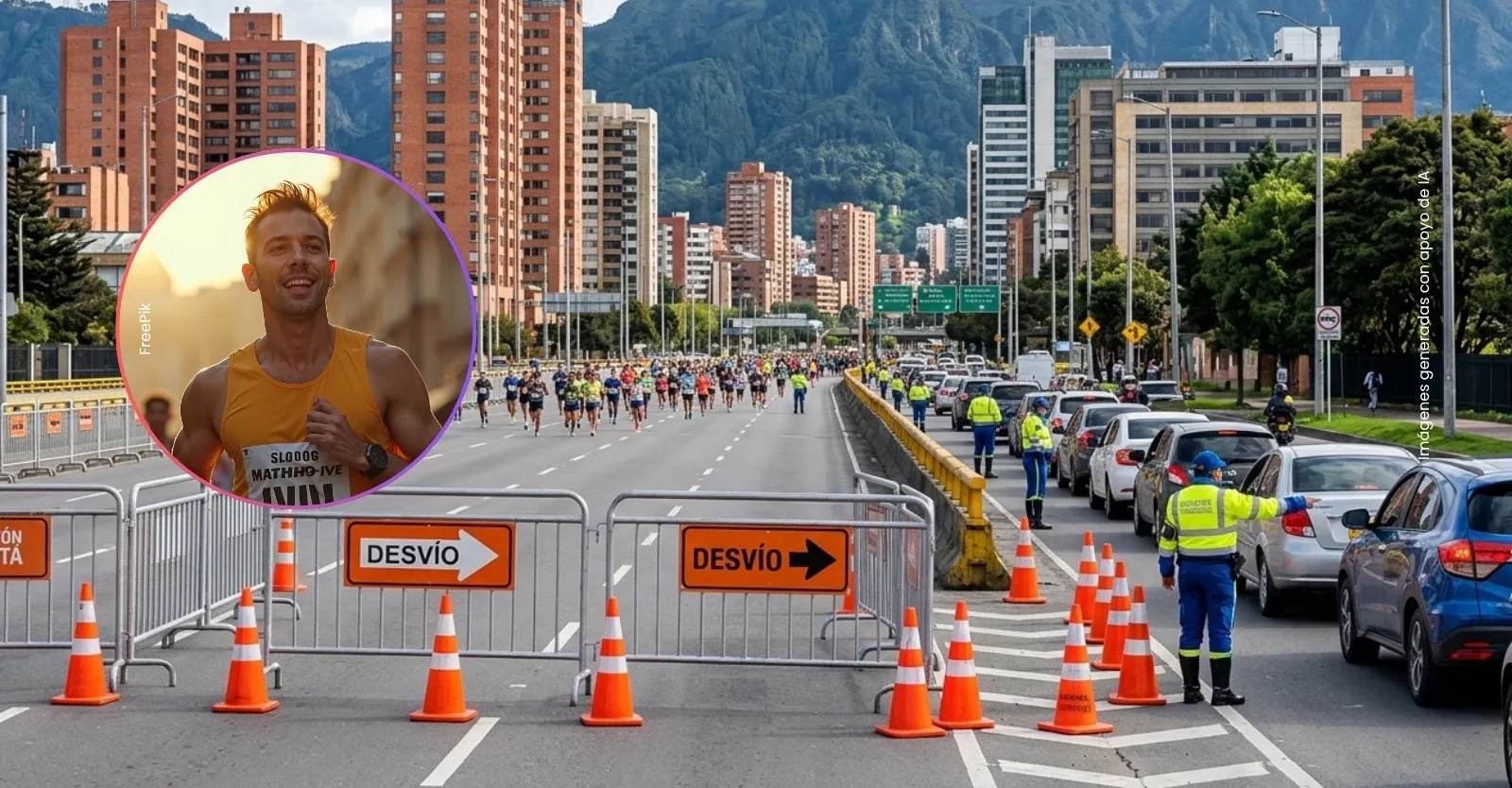 Cierres viales en Bogotá este domingo 23 de agosto por la Carrera Atlética 5K y 10K del Servicio Civil.
