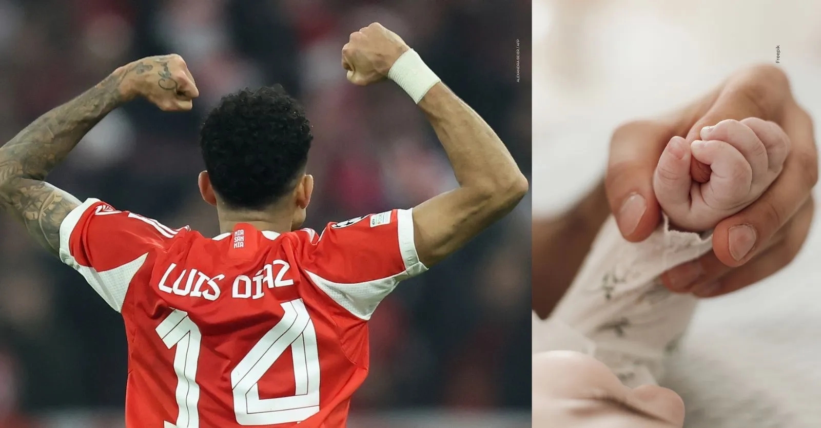 Luis Díaz y su familia celebran la llegada de Fernando, su tercer hijo.