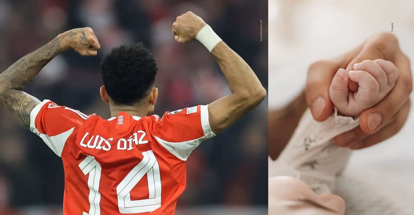 Luis Díaz y su familia celebran la llegada de Fernando, su tercer hijo.