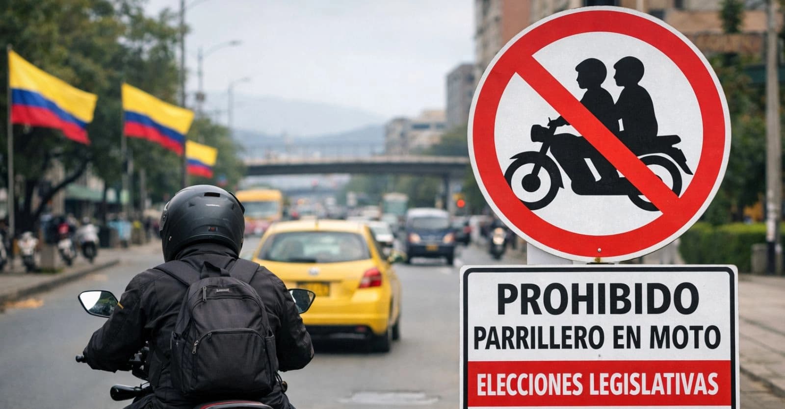¿Habrá restricción de parrillero de moto en Colombia durante las votaciones del 8 de marzo?