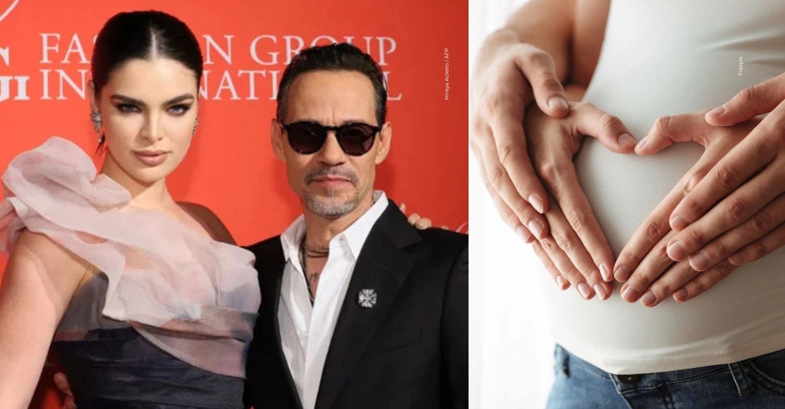 ¡Sorpresa! Nadia Ferreira y Marc Anthony revelan el sexo de su bebé.